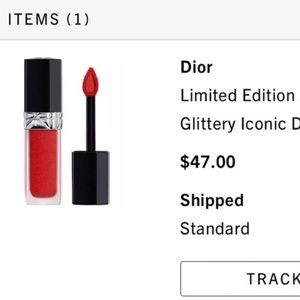 Dior sequin finish liquid lipstick 999 nib